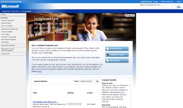 The Microsoft Inspired Teachers Contest