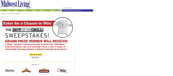 Hot Off the Grill Sweepstakes