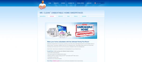 Mr. Clean Unbeatable Home Sweepstakes
