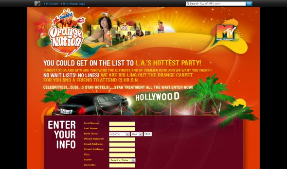 Sunkist Orange Nation Sweepstakes