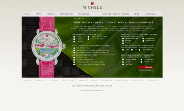 Michele Tropical Paradise Timepiece Sweepstakes