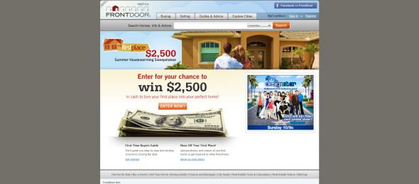 FrontDoor.com My First Place $2,500 Summer Housewarming Sweepstakes