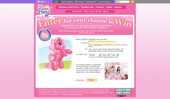 My Little Pony 25th Birthday Party Sweepstakes