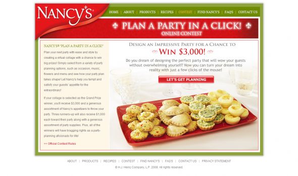 Heinz Plan a Party in a Click! Contest