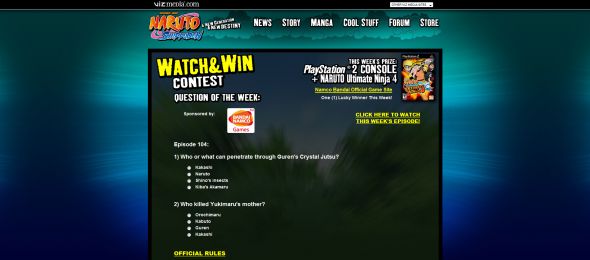 NARUTO Watch and Win Contest