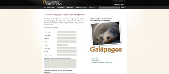 National Geographic Expeditions Sweepstakes