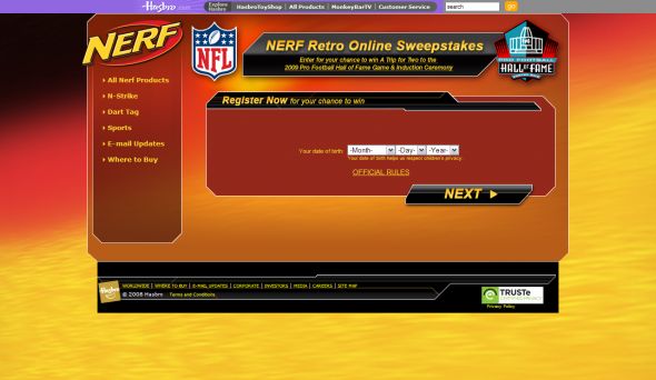NERF Retro Online Sweepstakes