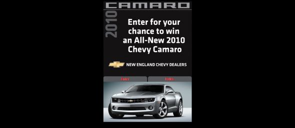New England Chevy LMA: Camaro Challenge Sweepstakes