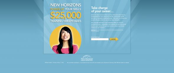 New Horizons Power Up Your Skills $25,000 Training Sweepstakes