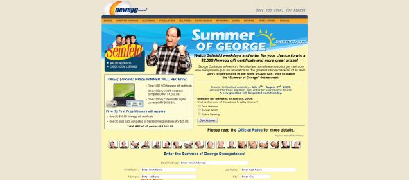 Newegg Summer of George Sweesptakes