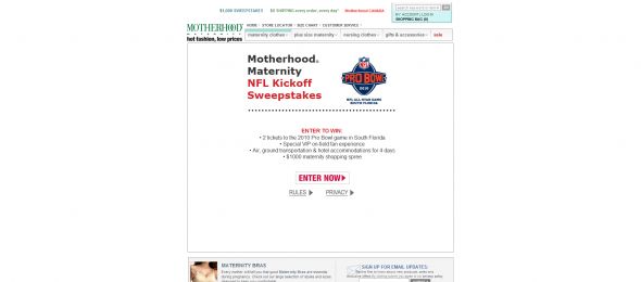 Motherhood Maternity NFL Pro Bowl Sweepstakes