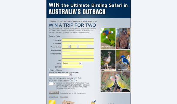 Nikon Downunder Sweepstakes