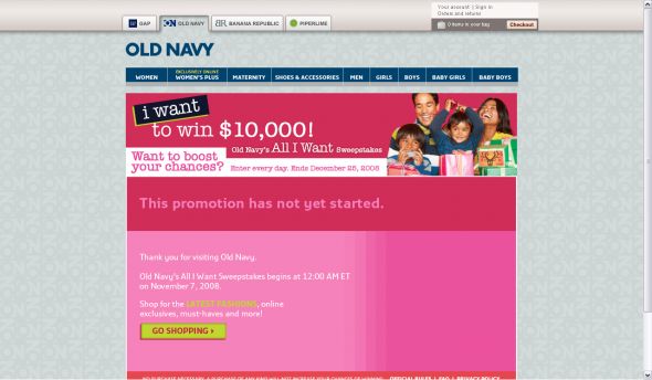 Old Navy’s All I Want Sweepstakes