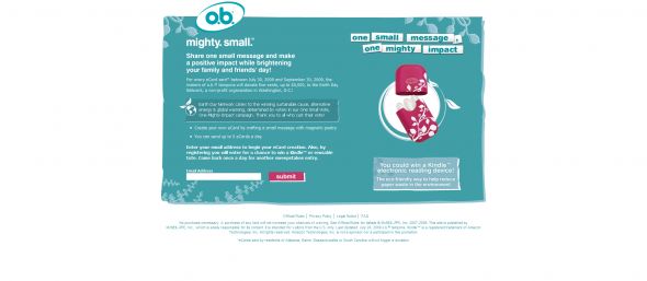 One Small Message, One Mighty Impact Sweepstakes