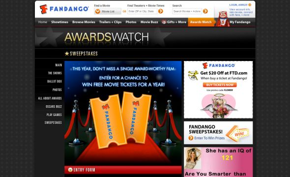 Fandango’s Movie Lovers’ Sweepstakes