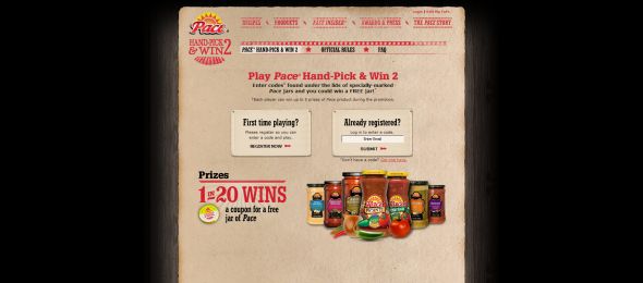 Pace Hand-Pick & Win 2 Game