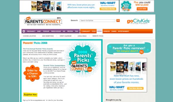 Parents Connect “Parents’ Picks” Sweepstakes