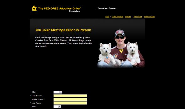 Mars Petcare Us, Inc./Pedigree Brand Kyle’s Miles Sweepstakes