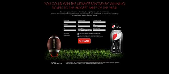 Pepsi Max Ultimate Fantasy Sweepstakes