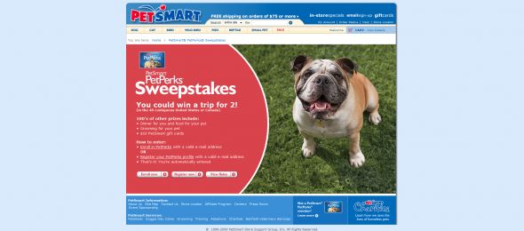 PetSmart PetPerks Sweepstakes
