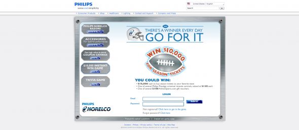 Philips Norelco MVP Instant Win Game