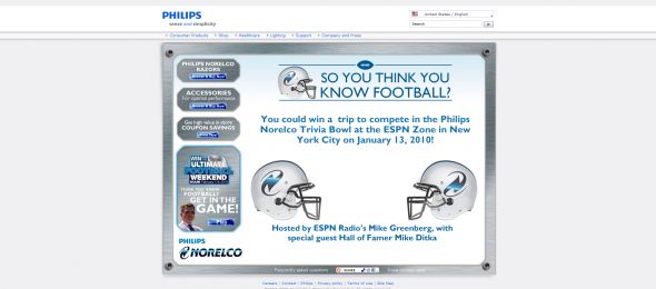 Philips Norelco Ultimate Football Weekend Contest