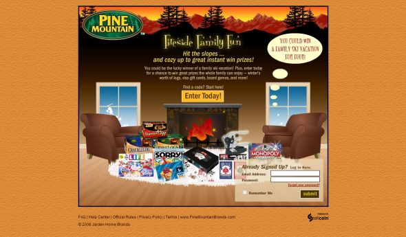 Pine Mountain Fireside Family Fun Sweepstakes