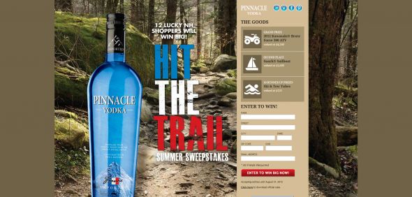 Pinnacle Vodka Hit The Trail Sweepstakes Pinnacle Vodka Hit The Trail Sweepstakes