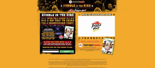 Pizza Hut and Fight Night Round 4 Promotion