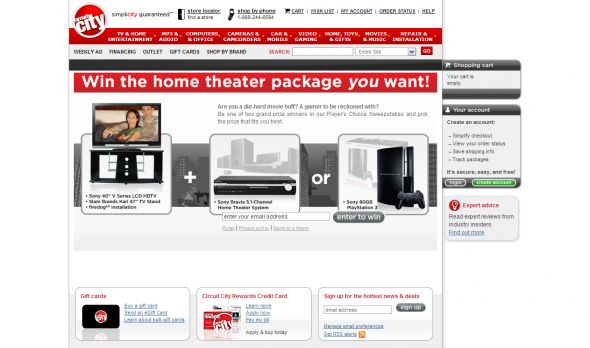 The Circuit City Player’s Choice Sweepstakes