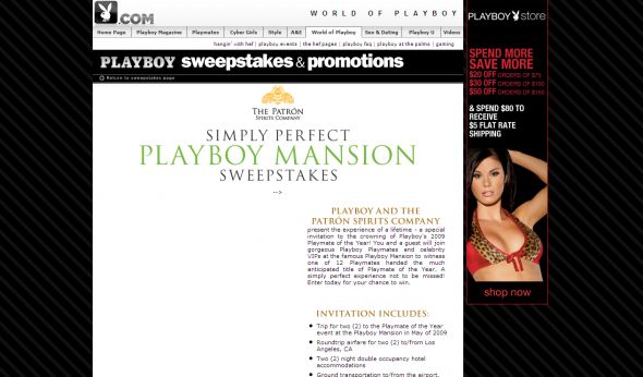 Patron Simply Perfect Mansion Sweepstakes