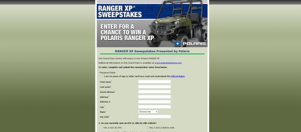 Polaris RANGER XP Sweepstakes