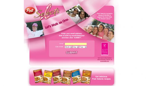 The Post Selects Supports Breast Cancer Awareness with Avon Sweepstakes