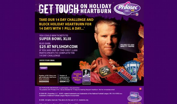 Prilosec OTC Get Tough on Holiday Heartburn Challenge Promotion