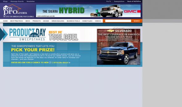 HGTVPro Product of the Day Sweepstakes