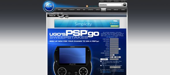 UGO’s PSP Go Sweepstakes