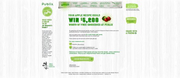 Publix At Season’s Peak Apples Recipe Contest