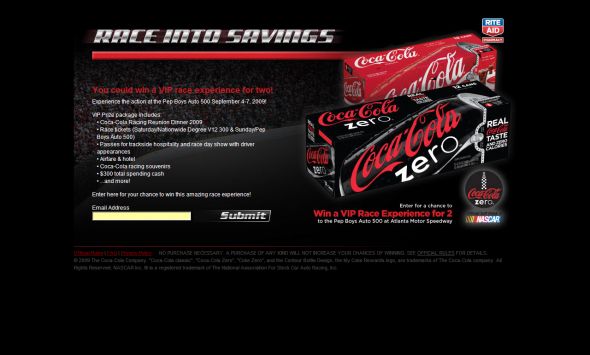 Race Into Savings Sweepstakes