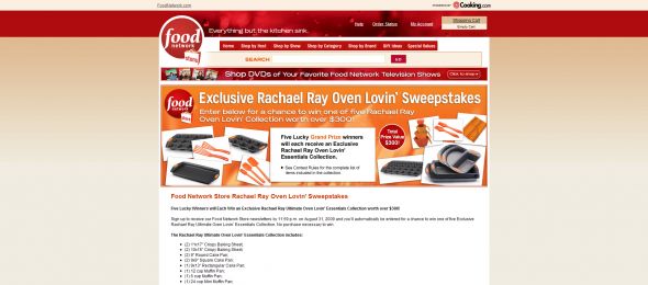 Food Network Store Rachael Ray Oven Lovin’ Sweepstakes