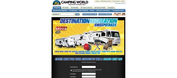 Camping World’s Destination Recreation Sweepstakes Camping World’s Destination Recreation Sweepstakes