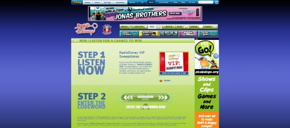 Radio Disney VIP Sweepstakes