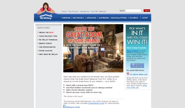 R.C. Willey Great Room Makeover Giveaway