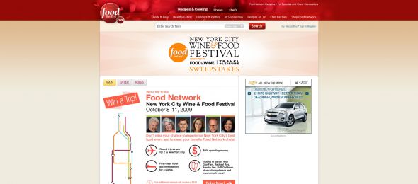 Food Network NYC Wine & Food Festival Sweepstakes