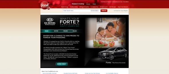 Food Network and Kia What’s Your Forte Sweepstakes