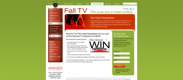 TiVo Red Carpet Sweepstakes