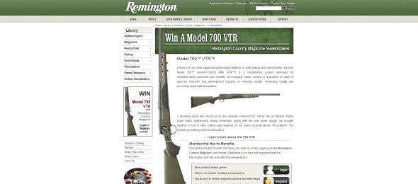 Remington Country Magazine Sweepstakes