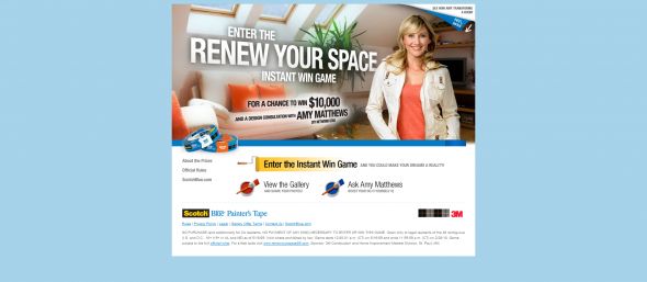 Scotch-Blue Painter’s Tape Renew Your Space Instant Win Game Scotch-Blue Painter’s Tape Renew Your Space Instant Win Game