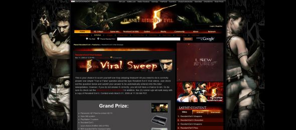 Resident Evil 5 Sweepstakes