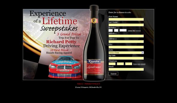 Riunite Experience Of A Lifetime Sweepstakes