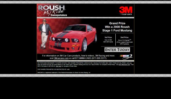 Roush My Ride Sweepstakes